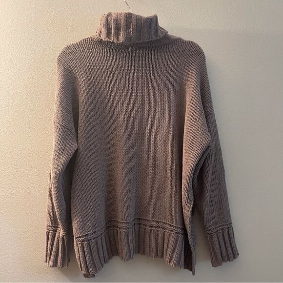 Aerie chunky knit chenille turtleneck sweater size xs - Picture 6 of 8